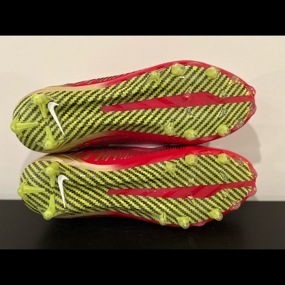 Size 9.5 Nike Vapor Carbon Elite 2 TD Football Cleats Red Gold 49ers 657441-628 - Picture 6 of 6